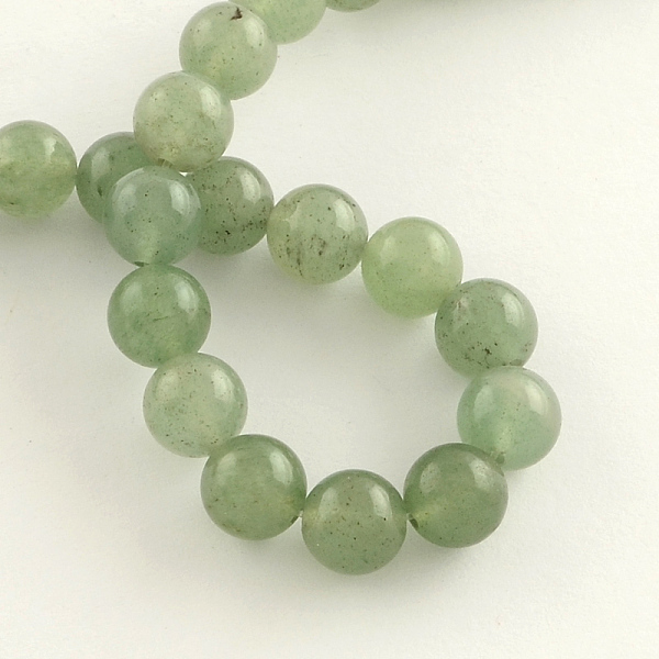 Pierre Naturelle Aventurine Vert Brins De Perles Rondes