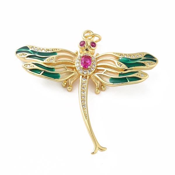 

PandaHall Rack Plating Brass Micro Pave Cubic Zirconia Pendants, with Enamel, Real 18K Gold Plated, Long-Lasting Plated, Lead Free & Cadmium..., Green