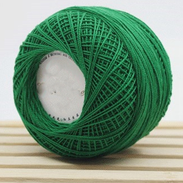 

PandaHall 45g Cotton Size 8 Crochet Threads, Embroidery Floss, Yarn for Lace Hand Knitting, Green, 1mm Cotton Green