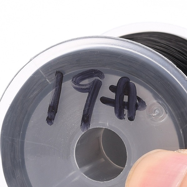 

PandaHall Japanese Flat Elastic Crystal String, Polyester Thread, for Stretch Bracelets Gemstone Jewelry Making, Black, 0.5mm, about 65.6...