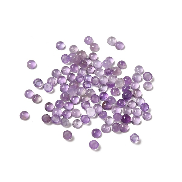 

PandaHall Natural Amethyst Dome/Half Round Cabochons, 3x2mm Amethyst Half Round