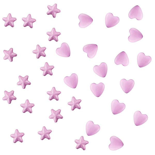 

PandaHall Gorgecraft 200Pcs 2 Style Spray Painted Brass Claw Rivets, Fashion Nailhead Stud, for Beading Craft Decorations, Heart & Star..., Purple