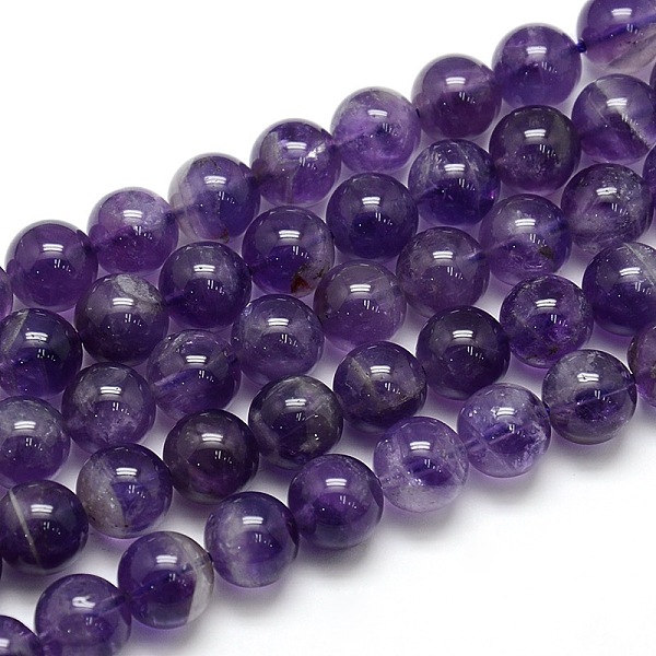 

PandaHall Natural Amethyst Round Bead Strands, Grade AB, 10mm, Hole: 1mm, about 39pcs/strand, 15.74 inch Amethyst Round