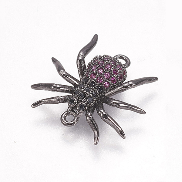 

PandaHall Brass Micro Pave Cubic Zirconia Links, Insects, Colorful, Gunmetal, 18x18.5x3.5mm, Hole: 1.5mm Brass+Cubic Zirconia Insects