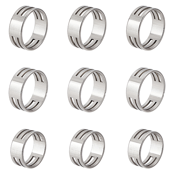 

PandaHall Unicraftale 9Pcs 3 Styles 201 Stainless Steel Auxiliary Ring, Jump Ring Opening Closing Tools, Stainless Steel Color, 7.8mm...