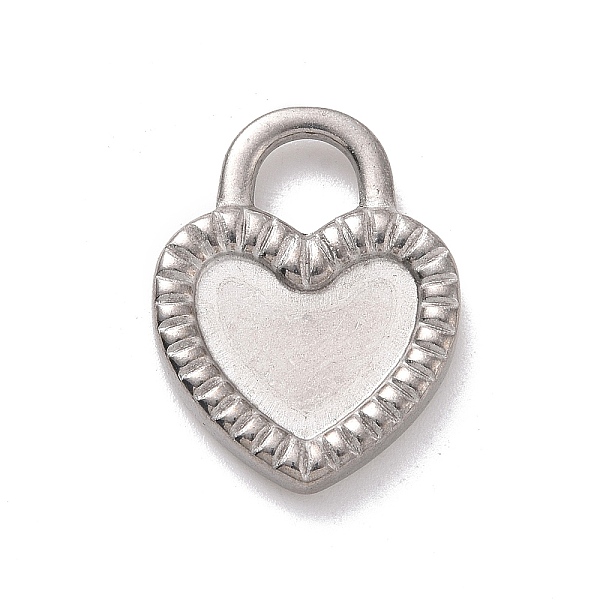 

PandaHall 304 Stainless Steel Pendants, Heart Lock, Stainless Steel Color, 18x14x2.5mm, Hole: 4.5mm 304 Stainless Steel Heart