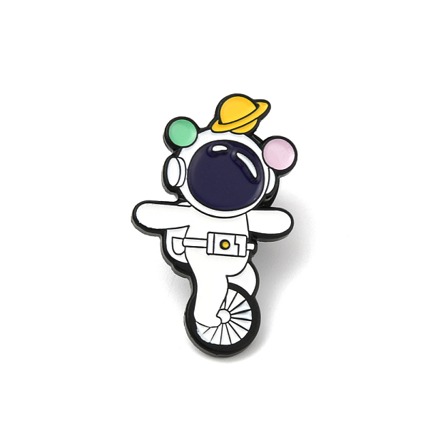 

PandaHall Spaceman Playing Enamel Pin, Astronaut Alloy Enamel Brooch for Backpack Clothes, Electrophoresis Black, Colorful, 27.5x17x1.5mm..., White
