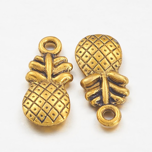 

PandaHall Tibetan Style Alloy Pendants, Pineapple, Cadmium Free & Lead Free, Antique Golden Color, about 19.5mm long, 9mm wide, 3mm thick...