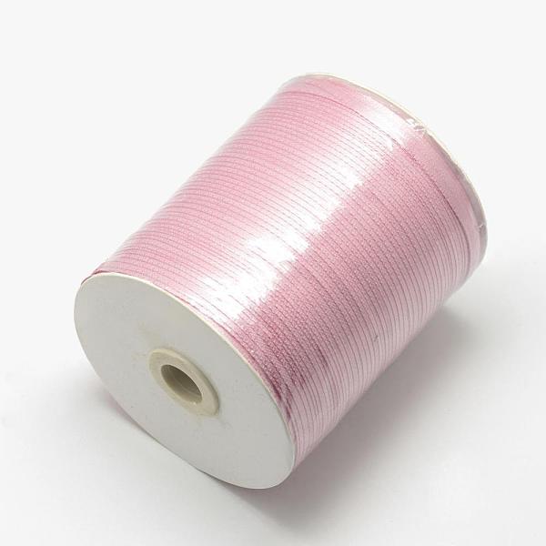 

PandaHall Double Face Satin Ribbon, Polyester Ribbon, Pink, 1/8 inch(3mm) wide, about 880yards/roll(804.672m/roll) Polyester None Pink