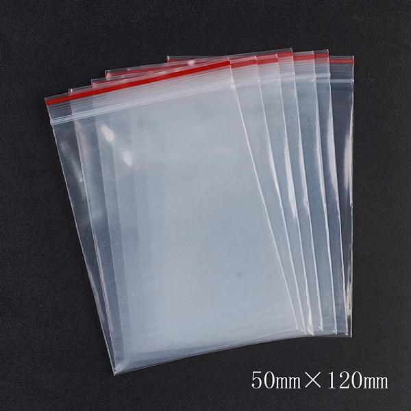 

PandaHall Plastic Zip Lock Bags, Resealable Packaging Bags, Top Seal, Self Seal Bag, Rectangle, Red, 12x8cm, Unilateral Thickness: 3.9 Mil...
