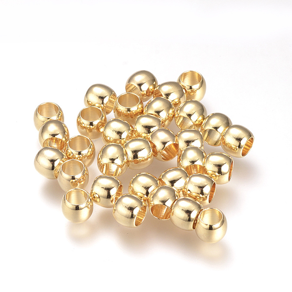 

PandaHall Brass Spacer Beads, Rondelle, Nickel Free, Real 18K Gold Plated, 6x5mm, Hole: 3.5mm Brass Rondelle