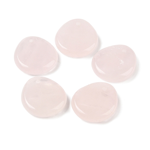 

PandaHall Natural Rose Quartz Pendants, Flat Teardrop Charms, 28x25x6mm, Hole: 2mm Rose Quartz Teardrop