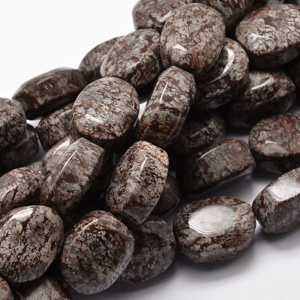 

PandaHall Faceted Oval Natural Snowflake Obsidian Bead Strands, 20x15x10mm, Hole: 1mm, about 20pcs/strand, 15.74 inch Snowflake Obsidian...
