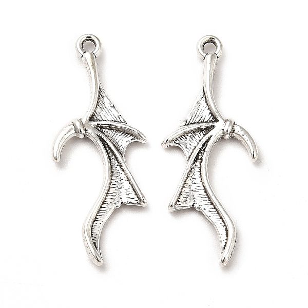 

PandaHall Tibetan Style Alloy Pendants, Bat Wing Charms, Antique Silver, 31x12.5x2mm, Hole: 1.5mm, about 1000pcs/1000g Alloy Wing