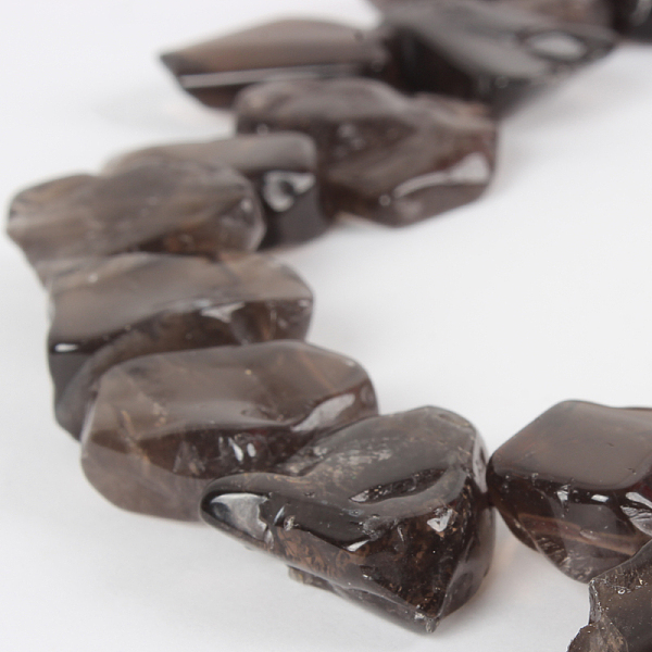 

PandaHall Natural Smoky Quartz Gemstone Bead Strands, Nuggets, 13~27x10~20x4~8mm, Hole: 1mm, about 29~40pcs/strand, 16.14 inch Smoky Quartz...