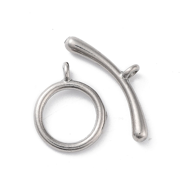 

PandaHall 304 Stainless Steel Ring Toggle Clasps, Stainless Steel Color, 13.5x11x1.5mm, Hole: 1.5mm, Bar: 7x19.5x3, Hole: 1.5mm 304...