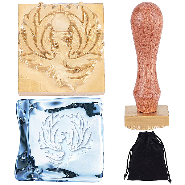 

PandaHall CRASPIRE Phoenix Ice Stamp Ice Cube Stamp Ice Branding Stamp with Removable Brass Head & Wood Handle Vintage Ice Stamp for DIY...