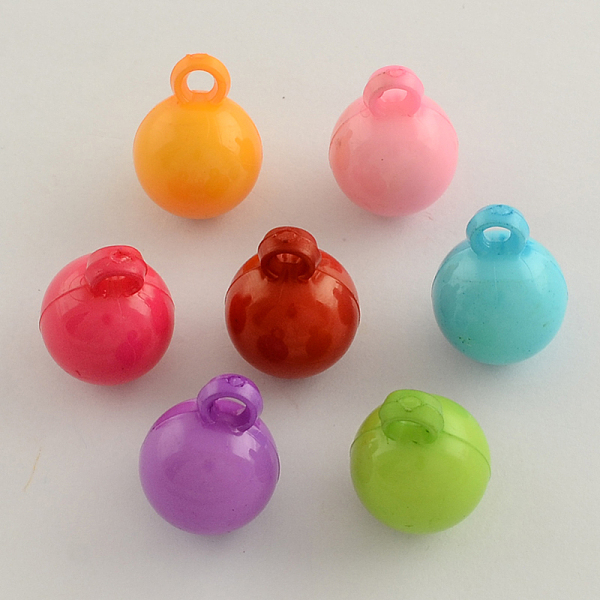 

PandaHall Opaque Acrylic Round Pendants, Mixed Color, 21x16mm, Hole: 4mm, about 215pcs/500g Acrylic Round Multicolor