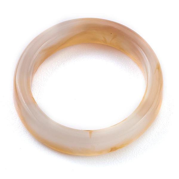 

PandaHall Cellulose Acetate(Resin) Plain Band Rings, Antique White, US Size 6 3/4, Inner Diameter: 17mm Resin