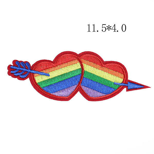 

PandaHall Pride Flag/Rainbow Flag & Heart & Arrow Theme Computerized Embroidery Cloth Iron On/Sew On Patches, Costume Accessories, Appliques...