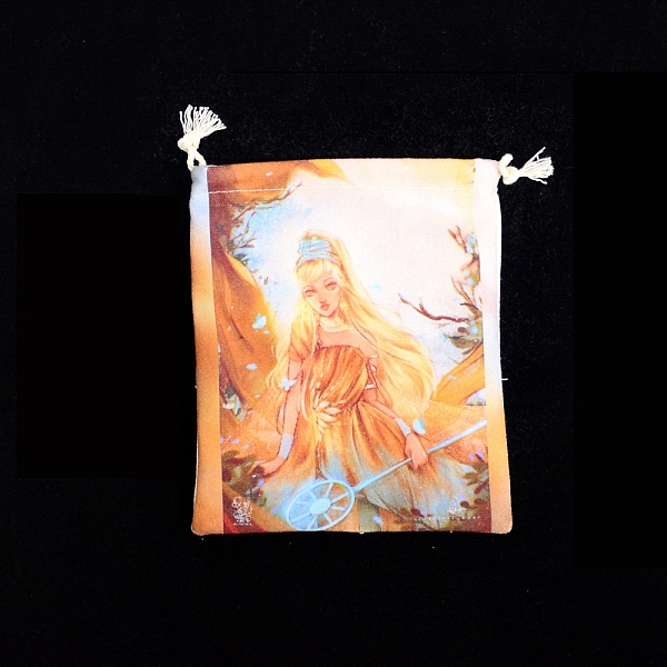 

PandaHall Tarot Card Storage Bag, Cloth Drawstring Bags, for Witchcraft Wiccan Altar Supplies, Rectangle, Tool, 160~165x135mm Cloth Tool