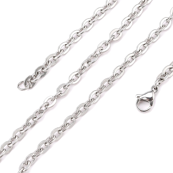 

PandaHall 304 Stainless Steel Necklaces, with Lobster Claw Clasps, Stainless Steel Color, 20 inch(50.8cm) Stainless Steel