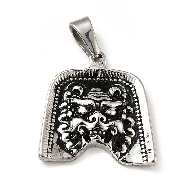 

PandaHall Vacuum Plating 304 Stainless Steel Pendants, Devil, Antique Silver, 29~30.5x28x5mm, Hole: 9.5x4mm 304 Stainless Steel Others