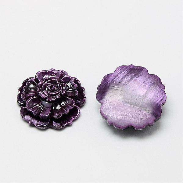 

PandaHall Freshwater Shell Cabochons, Dyed, Flower, Purple, 27x9mm Freshwater Shell Flower Purple