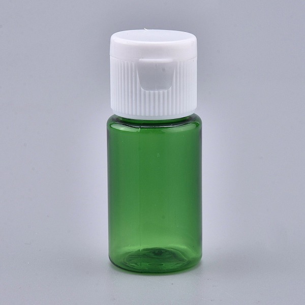 

PandaHall PET Plastic Empty Flip Cap Bottles, with White PP Plastic Lids, for Travel Liquid Cosmetic Sample , Green, 2.3x5.65cm, Capacity...