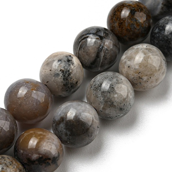 PandaHall Natural Dendritic Jasper Beads Strands, Chohua Jasper, Round, 8mm, Hole: 1mm, about 46pcs/strand, 15.20''(38.6cm) Dendritic Jasper...