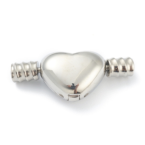 

PandaHall 304 Stainless Steel European European Clip Clasps, Heart, Stainless Steel Color, 24x10x7mm, Hole: 3mm 304 Stainless Steel Heart