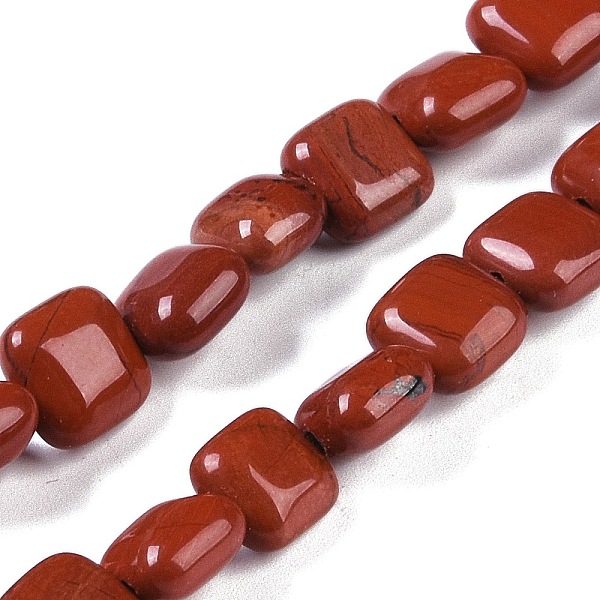 

PandaHall Natural Red Jasper Beads Strands, Square, 8.5x8.5x5mm, Hole: 1.6mm, about 50pcs/strand, 16.34''(41.5cm) Red Jasper Square