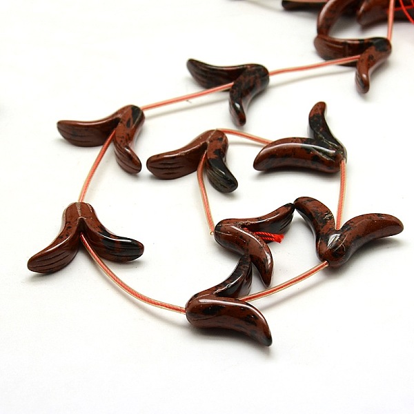 

PandaHall Chinese Word Natural Mahogany Obsidian Beads Strands, 21x31~36x10mm, Hole: 1mm, about 10pcs/strand, 15.7 inch Mahogany Obsidian...