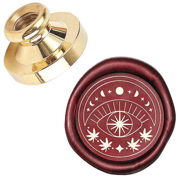 

PandaHall DIY Wood Wax Seal Stamp, Scrapbook Brass Stamps, Eye Pattern, 25mm Brass Eye