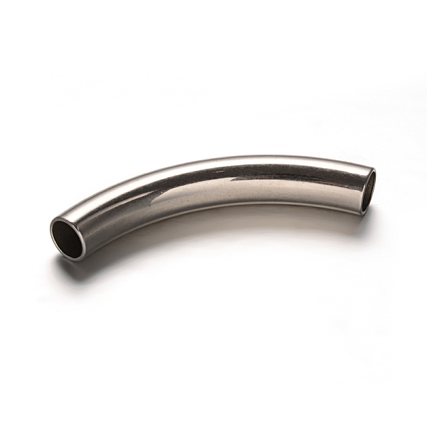 

PandaHall 201 Stainless Steel Tube Beads, Large Hole Beads, Stainless Steel Color, 46.5x7mm, Hole: 6mm 201 Stainless Steel Tube