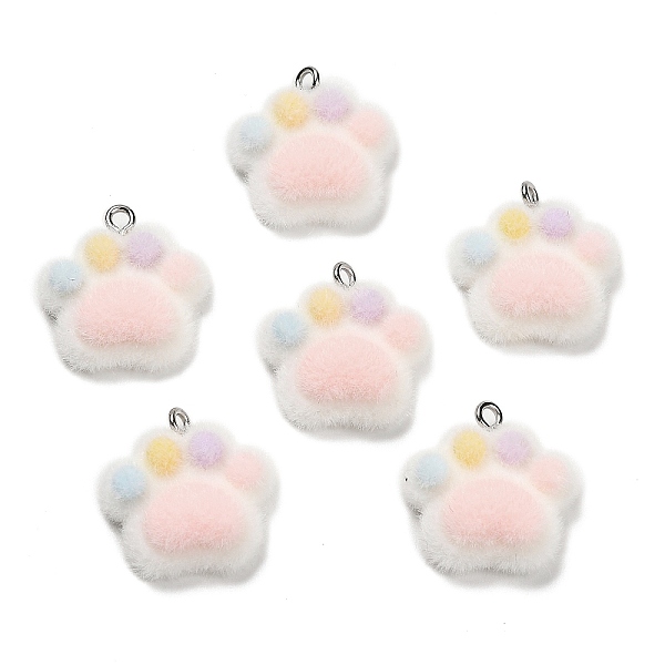 Flocky Opaque Resin Pendants