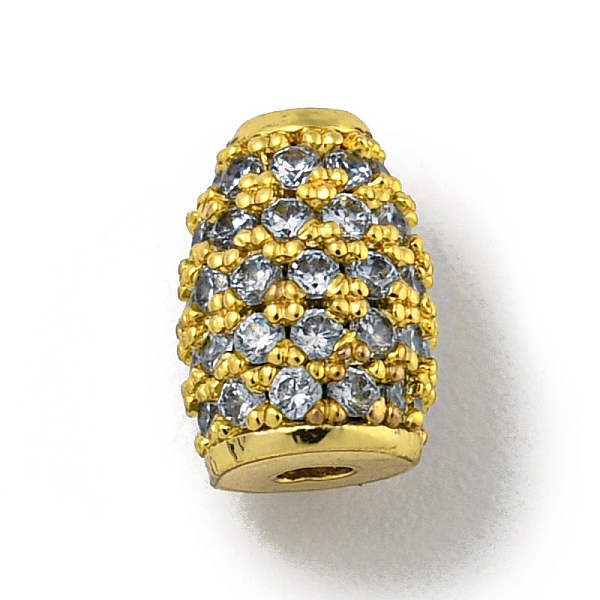 

PandaHall Brass Micro Pave Cubic Zirconia Beads, Oval, Golden, 7x5mm, Hole: 1.2mm Brass+Cubic Zirconia Oval Clear