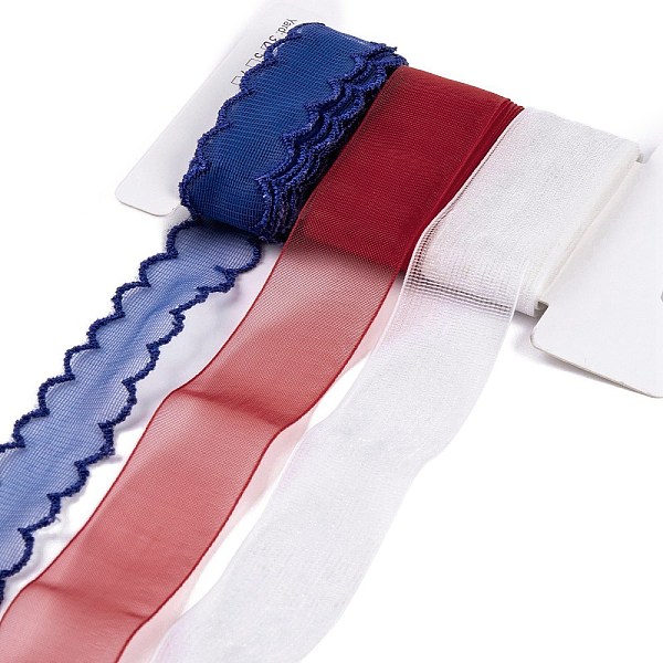 

PandaHall 9 Yards 3 Styles Independence Day Polyester & Polycotton Ribbons Sets, for Bowknot Making, Gift Wrapping, Mixed Color, 7/8~1 inch..., Multicolor