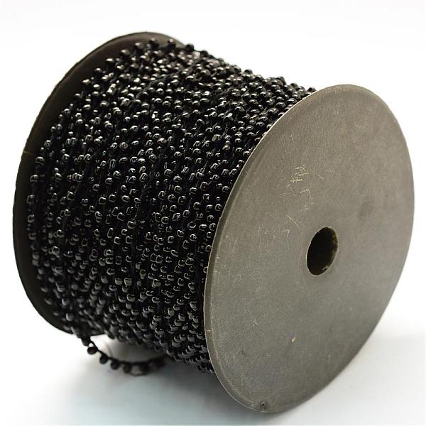 

PandaHall Opaque Seed Beads Cords, with Polyester Cords, with Random Color Spools and Nylon Cords, Black, 3mm, about 100yards/roll(300...