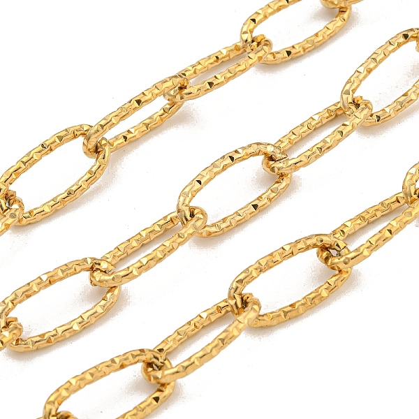 

PandaHall 10M Ion Plating(IP) 304 Stainless Steel Cable Chains, Unwelded, with Spool, Real 18K Gold Plated, 19.5x9.5x2mm 304 Stainless Steel