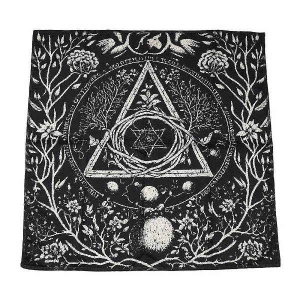 

PandaHall Polyester Peach Skin Tarot Tablecloth for Divination, Tarot Card Pad, Pendulum Tablecloth, Square, Star of David, 490x490x1mm..., Black