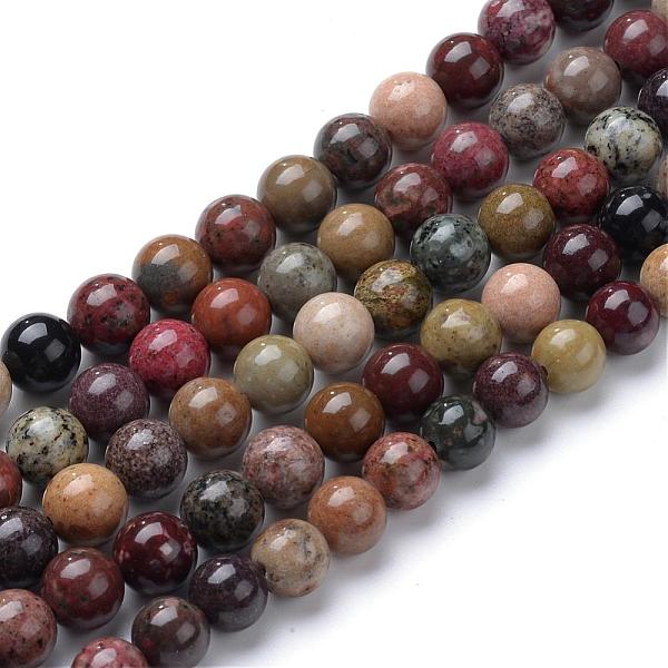 

PandaHall Natural River Stone Beads Strands, Round, 12mm, Hole: 1mm, about 34pcs/strand, 15.7 inch Riverstone Round