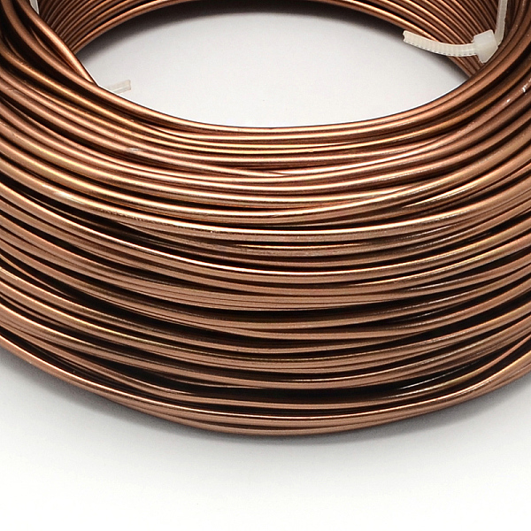 

PandaHall Round Aluminum Wire, Bendable Metal Craft Wire, for DIY Jewelry Craft Making, Sienna, 4 Gauge, 5.0mm, 10m/500g(32.8 Feet/500g)..., Brown