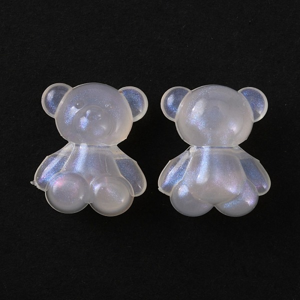 

PandaHall Transparent Acrylic Beads, AB Color Plated, Bear, Clear AB, 18x16x11mm, Hole: 2.8mm, about 326pcs/480g Acrylic Bear White