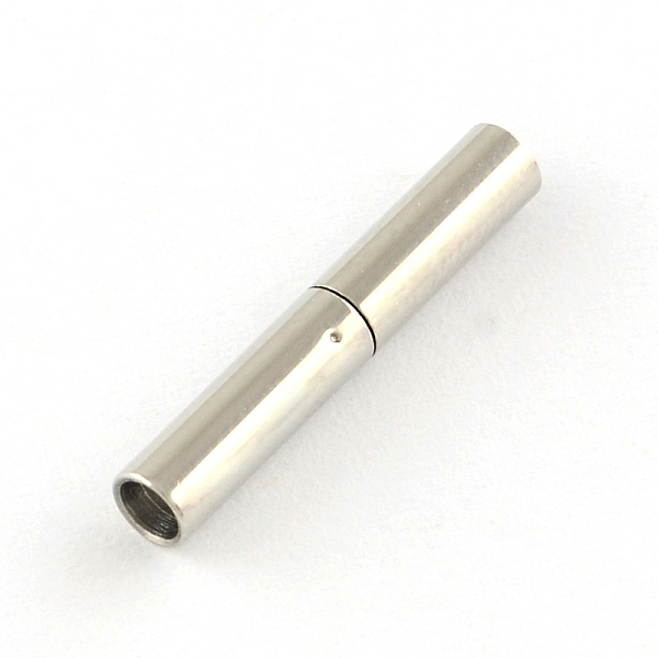 

PandaHall Column Smooth Surface 316 Surgical Stainless Steel Bayonet Clasps, Stainless Steel Color, 21x3mm, Hole: 2.5mm 316 Surgical...