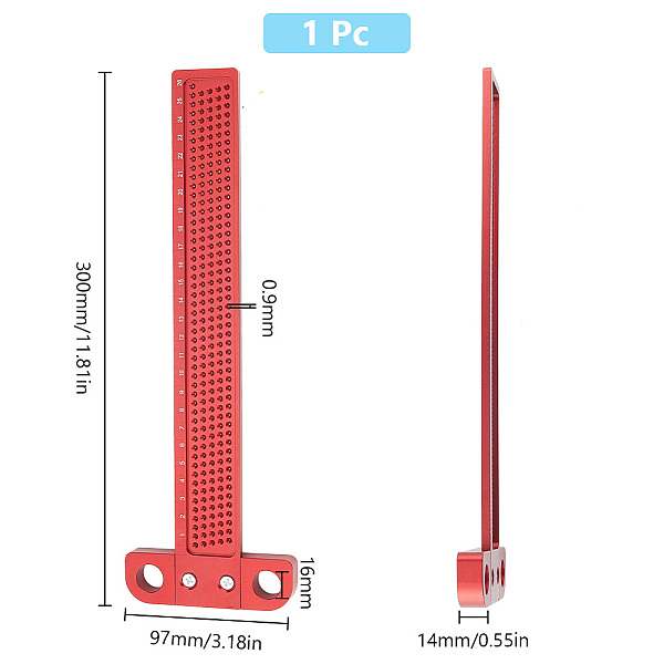 T-förmiges Markierungslineal Aus Aluminium