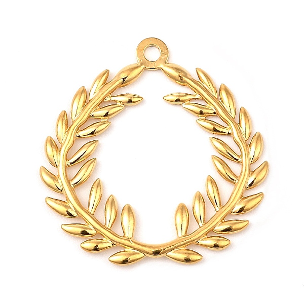 

PandaHall 304 Stainless Steel Pendants, Olive Branch Charm, Golden, 34x33x1.5mm, Hole: 2mm 304 Stainless Steel Branch