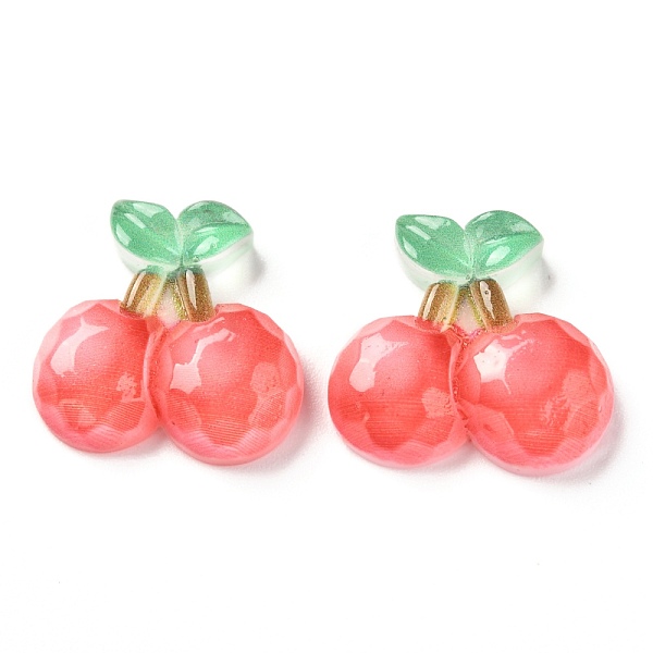 

PandaHall Transparent Resin Cabochons, Cherry, Red, 20x21x6mm Resin Cherry Red