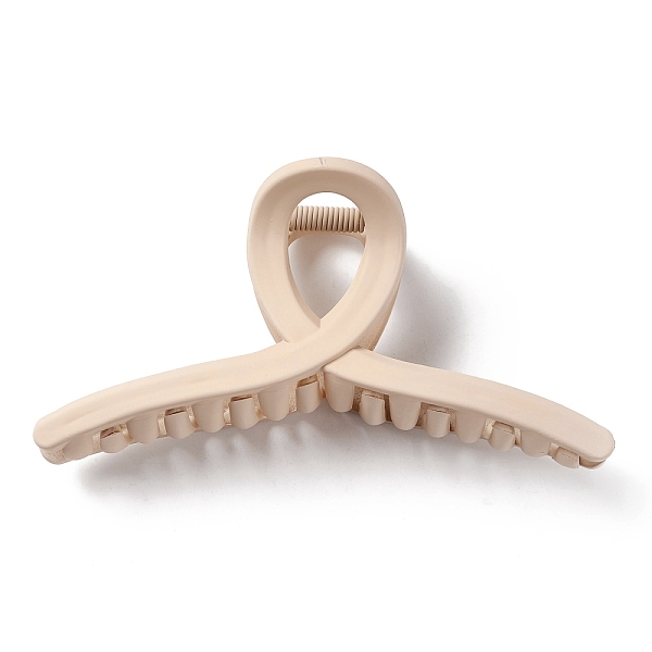 

PandaHall Plastic Claw Hair Clips, with Iron Findings, Hair Accessories for Girls, PeachPuff, 56x110x40.5mm Plastic Brown