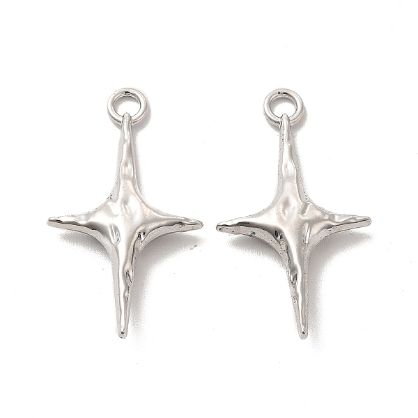 

PandaHall Alloy Pendants, Long-Lasting Plated, Cadmium Free & Lead Free, Star, Platinum, 38x21.5x6mm, Hole: 2.5mm Alloy Star